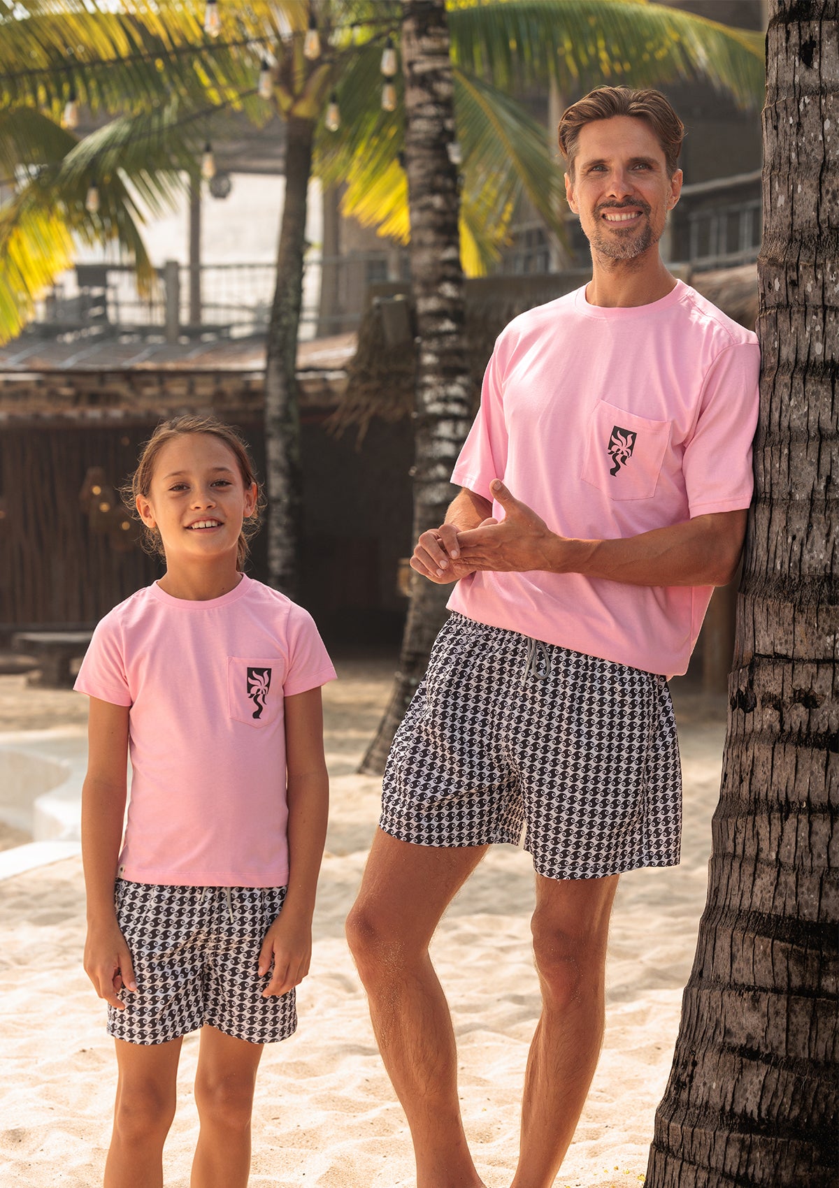 Clara Palm T-Shirts for Adults & Kids - Matching Family Outfits for Casual Wear, Beach Trips, and Summer Vacations