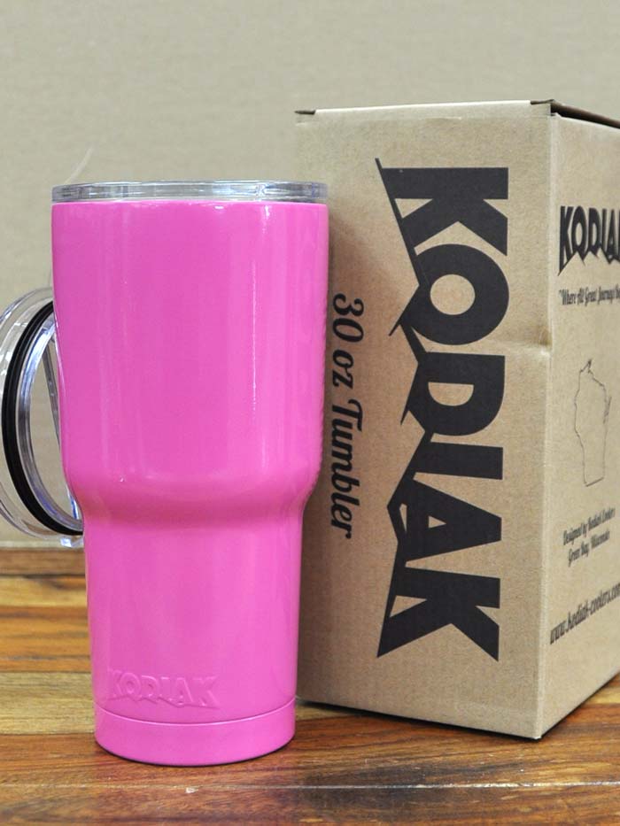 30oz Kodiak Stainless Steel Tumbler - Vacuum Insulated Pink Travel Mug for Hot & Cold Drinks, Perfect for Camping, Office & Gym Use