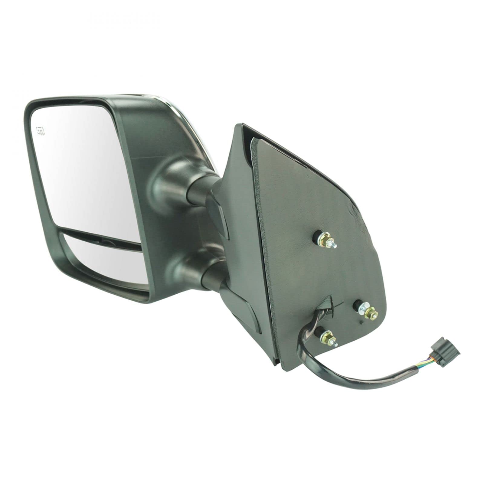 Heated Power Side Mirrors with Memory & Towing Function - Textured Black Chrome Pair for Nissan & Suzuki - Perfect for Off-Roading & Winter Driving