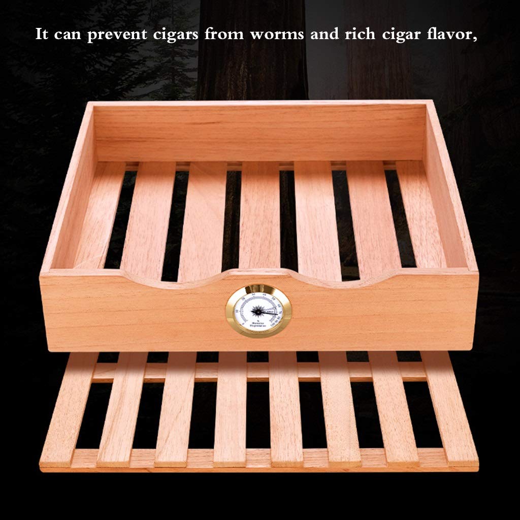 Premium Dual-Zone Cigar Humidor & Wine Cooler with Cedar Wood Shelves - Built-in Temperature Control for Optimal Storage (46 x 56.5 x 35.5cm, Black) - Perfect for Home Bars, Man Caves & Luxury Cigar Collections