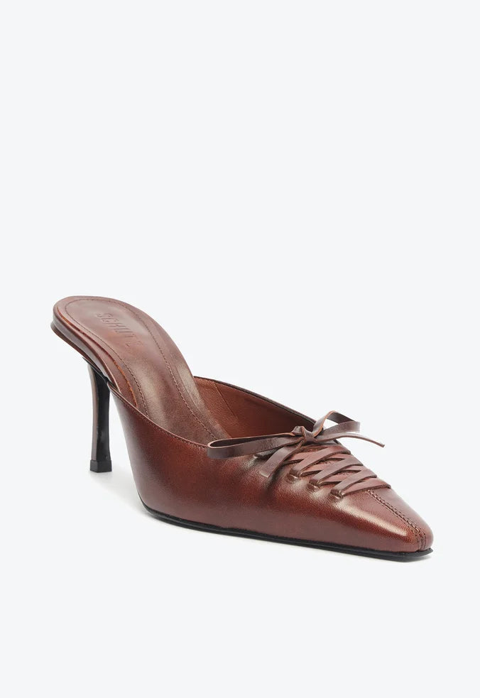 Premium Brown Leather Mule Shoes for Women - Comfortable Slip-On Loafers with Soft Cushioning - Perfect for Casual Outings, Office Wear & Everyday Comfort
