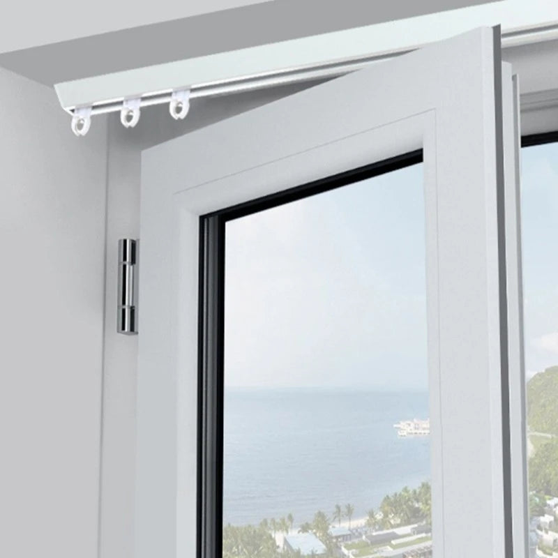 Milani No Drilling StrongHold Adhesive Curtain Track - Easy Installation Heavy Duty Curtain Rod Alternative for Windows, Doors & Home Decor