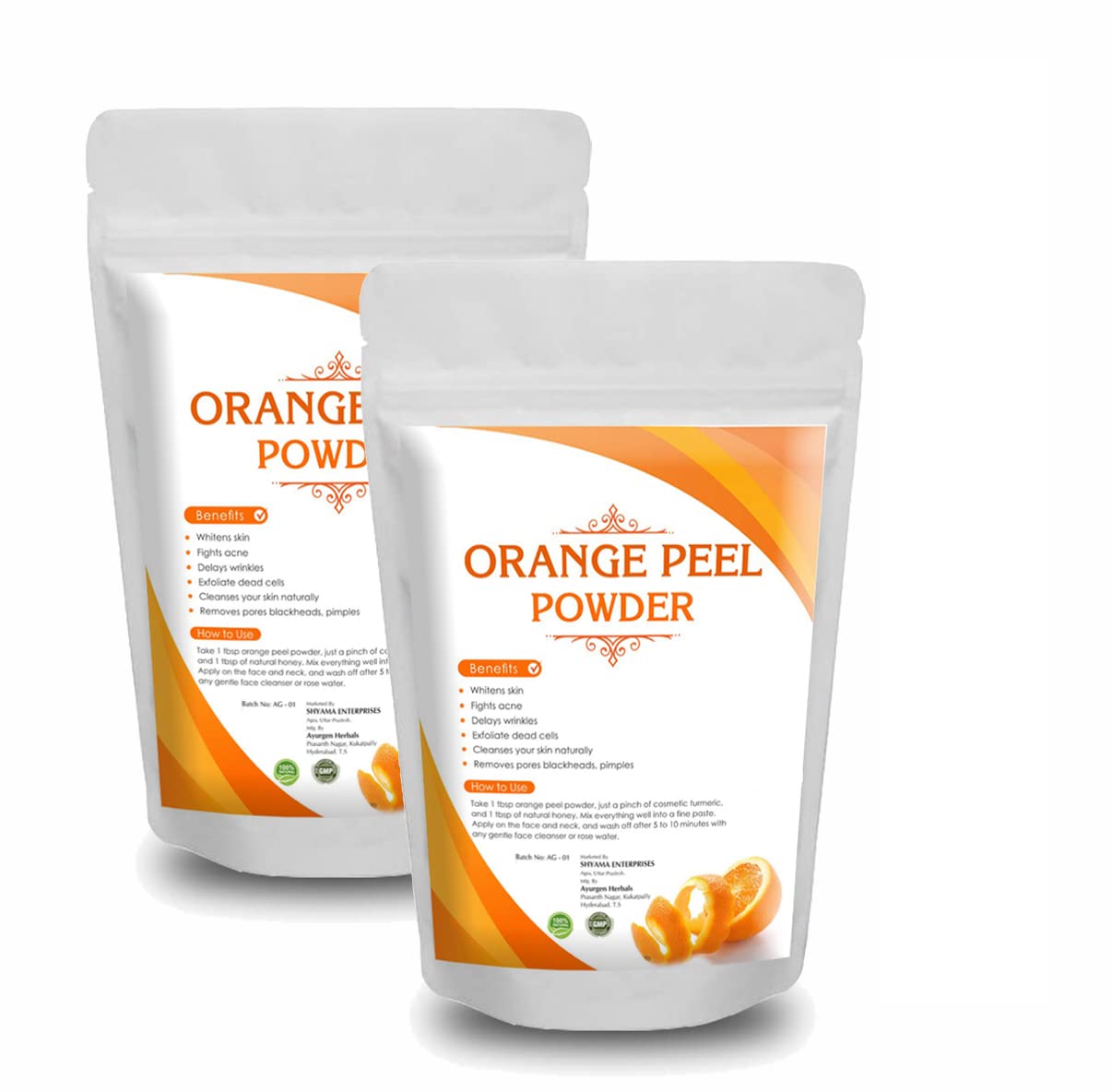 Organic Orange Peel Powder (Citrus aurantium) for Oil Control & Skin Care - Best for Acne, Brightening & DIY Face Masks