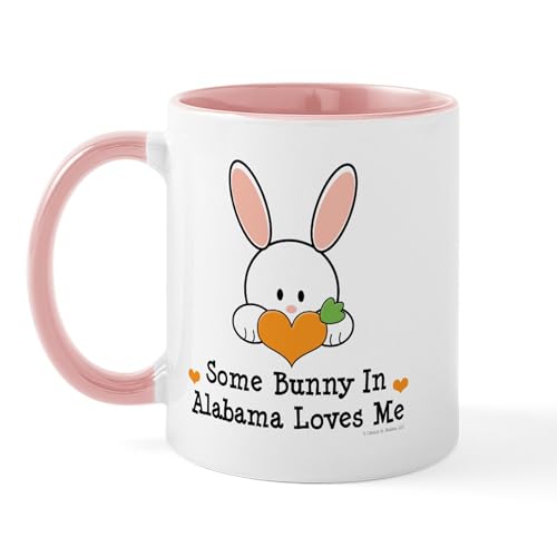 White/Pink Inside - Some Bunny In Alabama Loves Me Mug