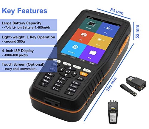 TL290T 4-in-1 Fiber Optic Tester Kit with OTDR, Power Meter, Light Source & Visual Fault Locator - 4