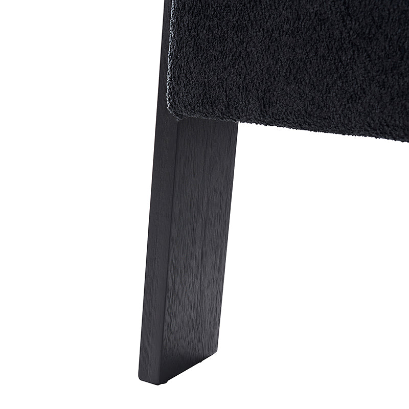 Fedor Boucle Dining Chair - Modern Upholstered Accent Chair for Kitchen, Dining Room, or Office - Soft Velvet Fabric & Sturdy Metal Legs - Elegant Home Decor & Comfortable Seating Solution