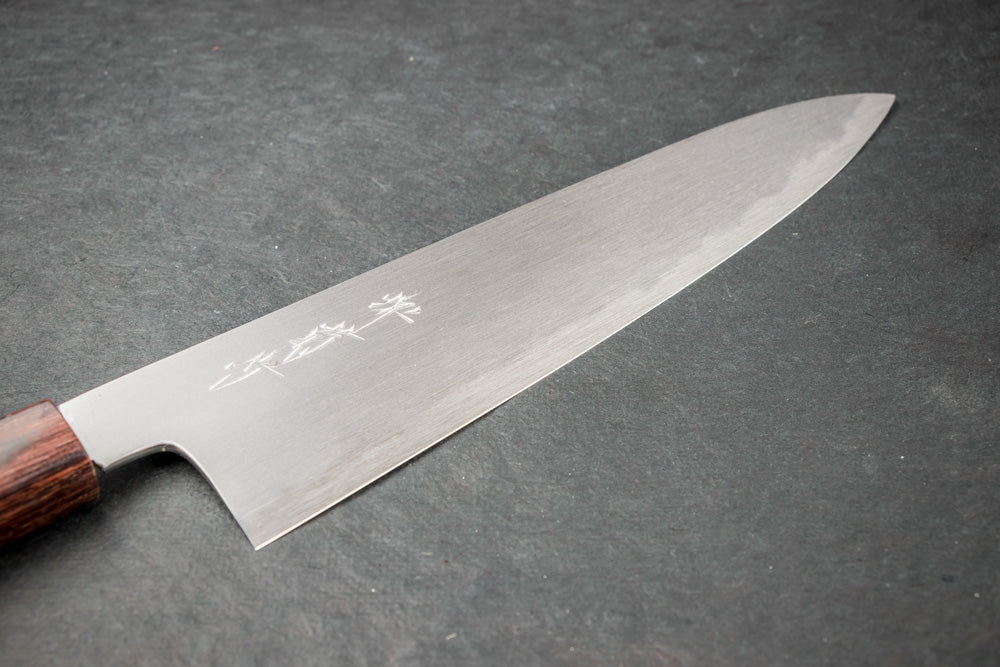 Premium Sakai Kikumori Yoshikazu Tanaka Shironiko Kasumi Gyuto 240mm Japanese Chef Knife - High Carbon Steel, Razor Sharp Edge for Sushi, Meat Cutting & Professional Kitchen Use