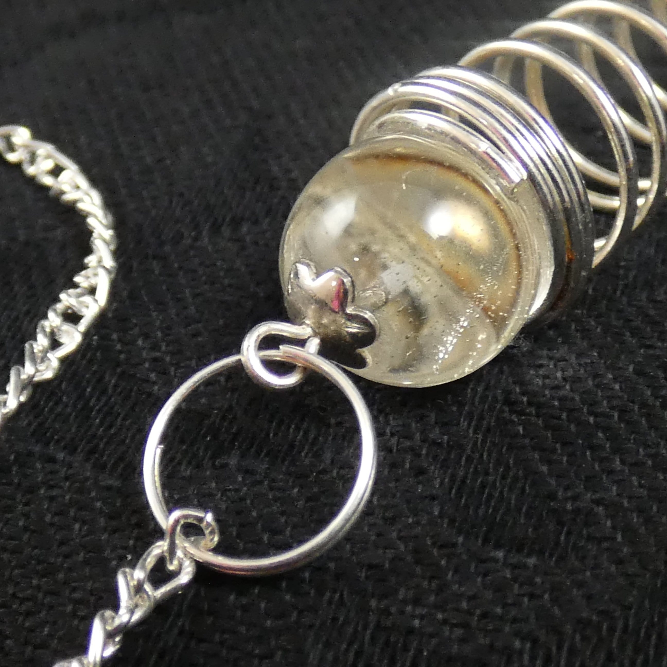 Natural Clear Quartz Sphere & Terminated Point Pendulum Set - Healing Crystal for Meditation, Reiki, Chakra Balancing & Energy Cleansing