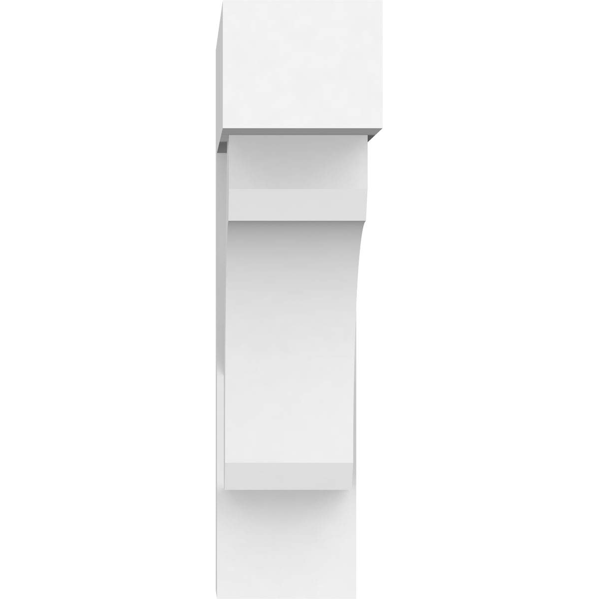 Ekena Millwork BKTP05X20X20LEC05 Standard Legacy Architectural Grade PVC Brackets with Block Ends - 5