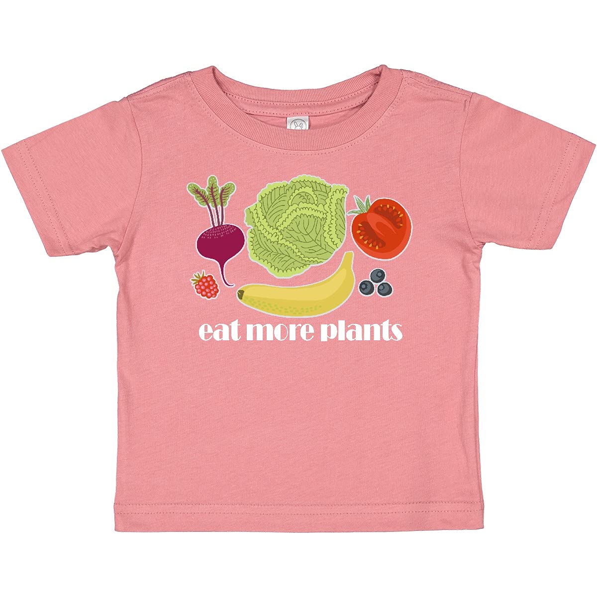 Vegan Eat More Plants Vegetarian Baby T-Shirt - Organic Cotton Cute Toddler Shirt for Plant-Based Families | Perfect for Earth Day, Vegan Parenting & Eco-Friendly Lifestyle