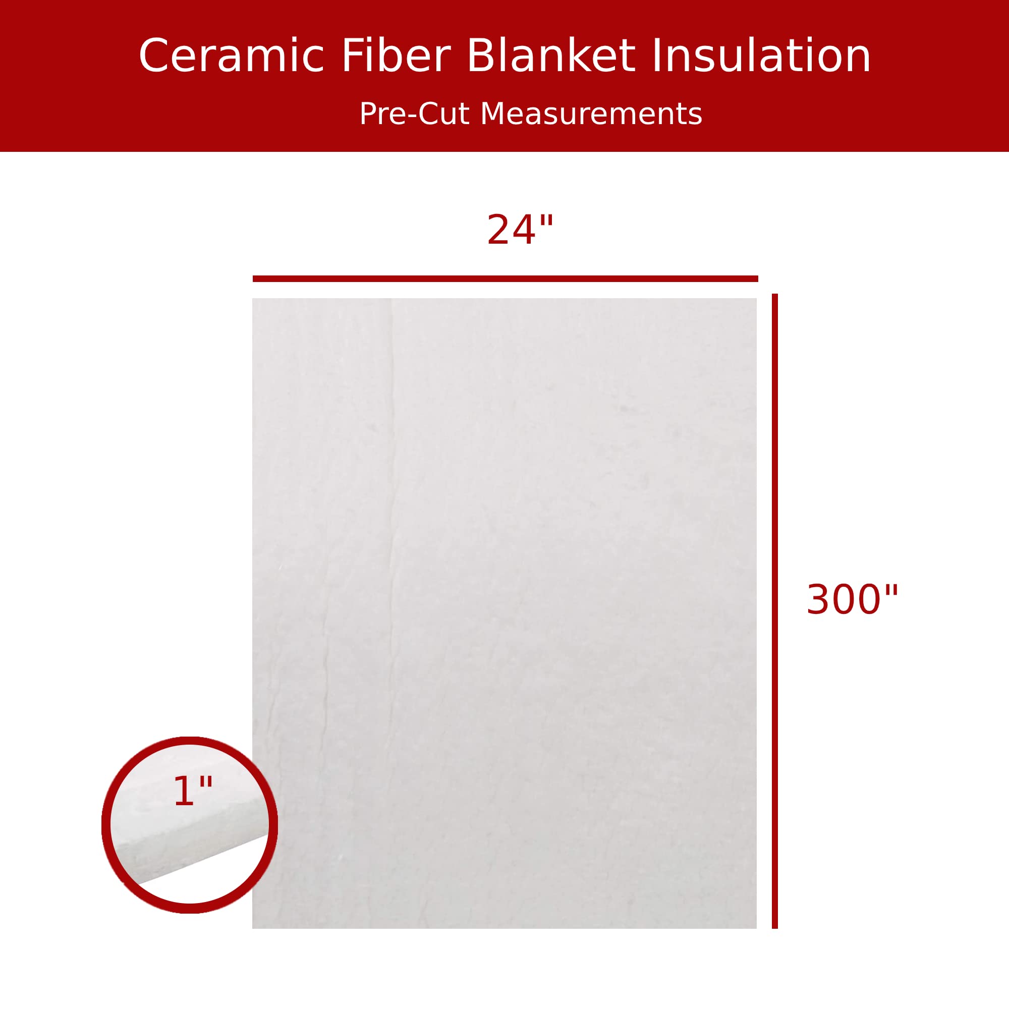High-Temperature Lamons Ceramic Fiber Blanket Insulation - 6# Density, 2300°F, 1