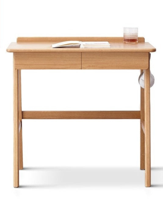 Solid Oak Wood Office Desk - Modern Console Table for Home & Office - Perfect for Workspaces, Living Rooms & Entryways