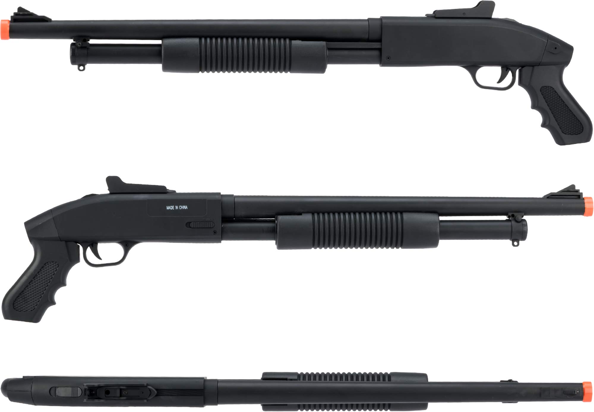 Evike Airsoft - Galaxy/ZM ZM61 Single Shot Spring-Powered Airsoft Shotgun with Pistol Grip | Realistic Training & Outdoor Shooting | Perfect for Airsoft Battles, Target Practice & Survival Games