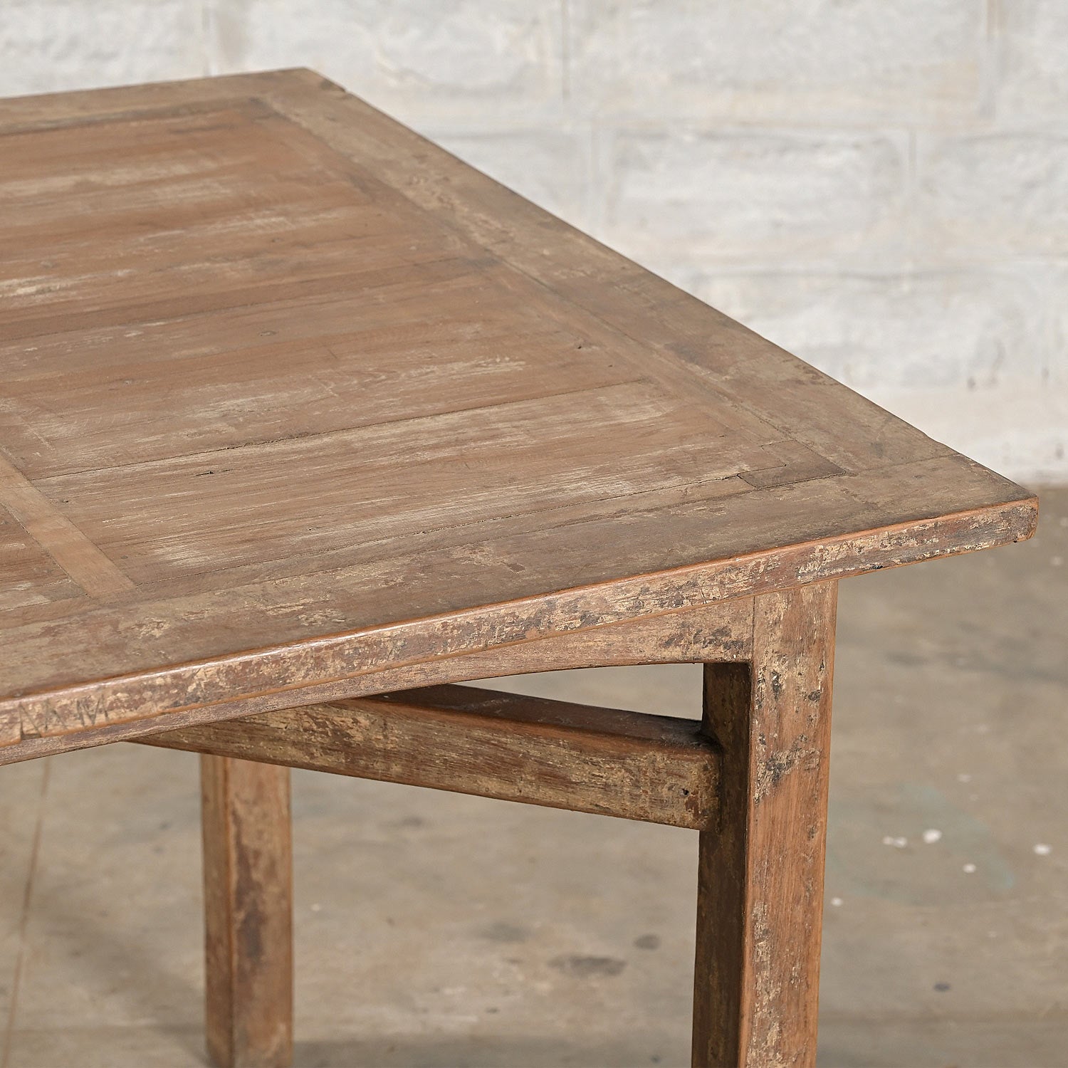 Premium Teak Wood Dining Table - 8 Seater Rustic Solid Wood Kitchen Table for Dining Room, Patio, Outdoor & Indoor Use