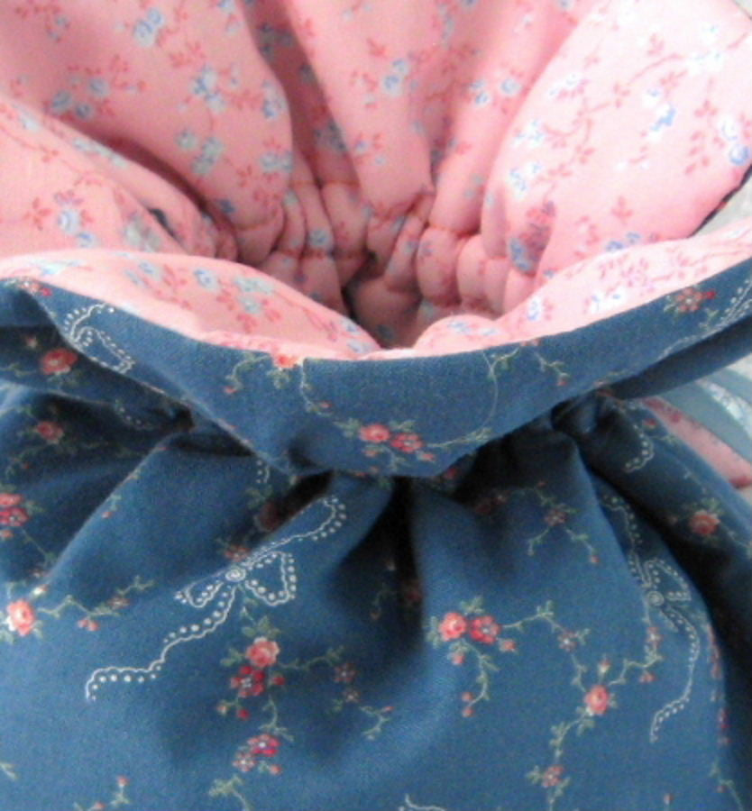 Handmade Reversible Tea Cozy - Blue & Pink Floral Design - Insulated Tea Pot Cover for Afternoon Tea, Coffee Breaks & Kitchen Decor (USA Made)