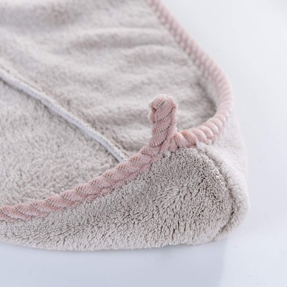 4 Pack Super Absorbent Microfiber Hair Towel Cap - Quick Dry Hair Wrap for Women with Long Hair, Adjustable Button Design - Perfect for Shower, Swimming & Salon Styling