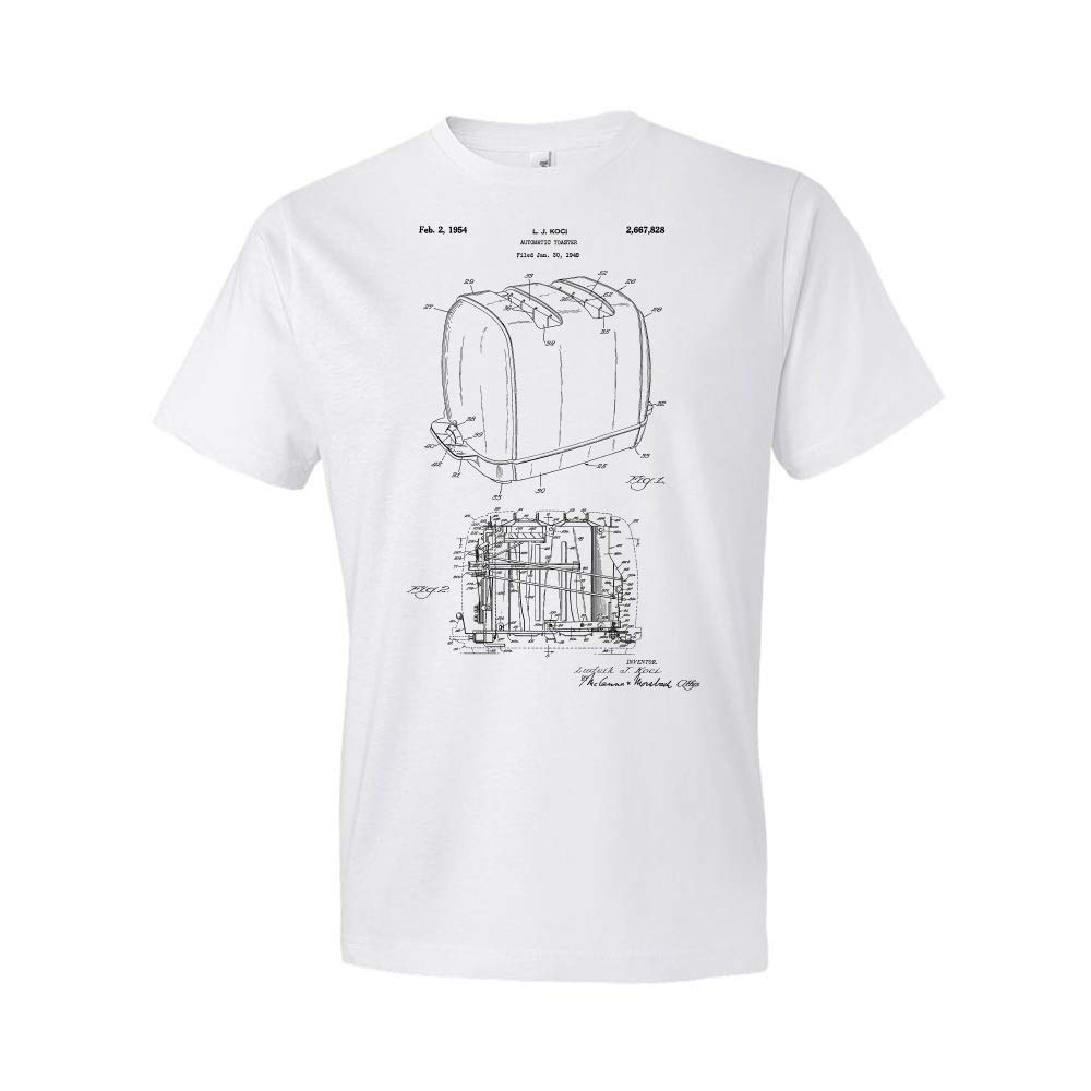 Radiant Control Toaster Patent Graphic T-Shirt - Vintage Kitchen Apparel, Unique Cooking Enthusiast Gift, Blueprint Design Chef Shirt - Perfect for Restaurants, Culinary Students & Food Lovers