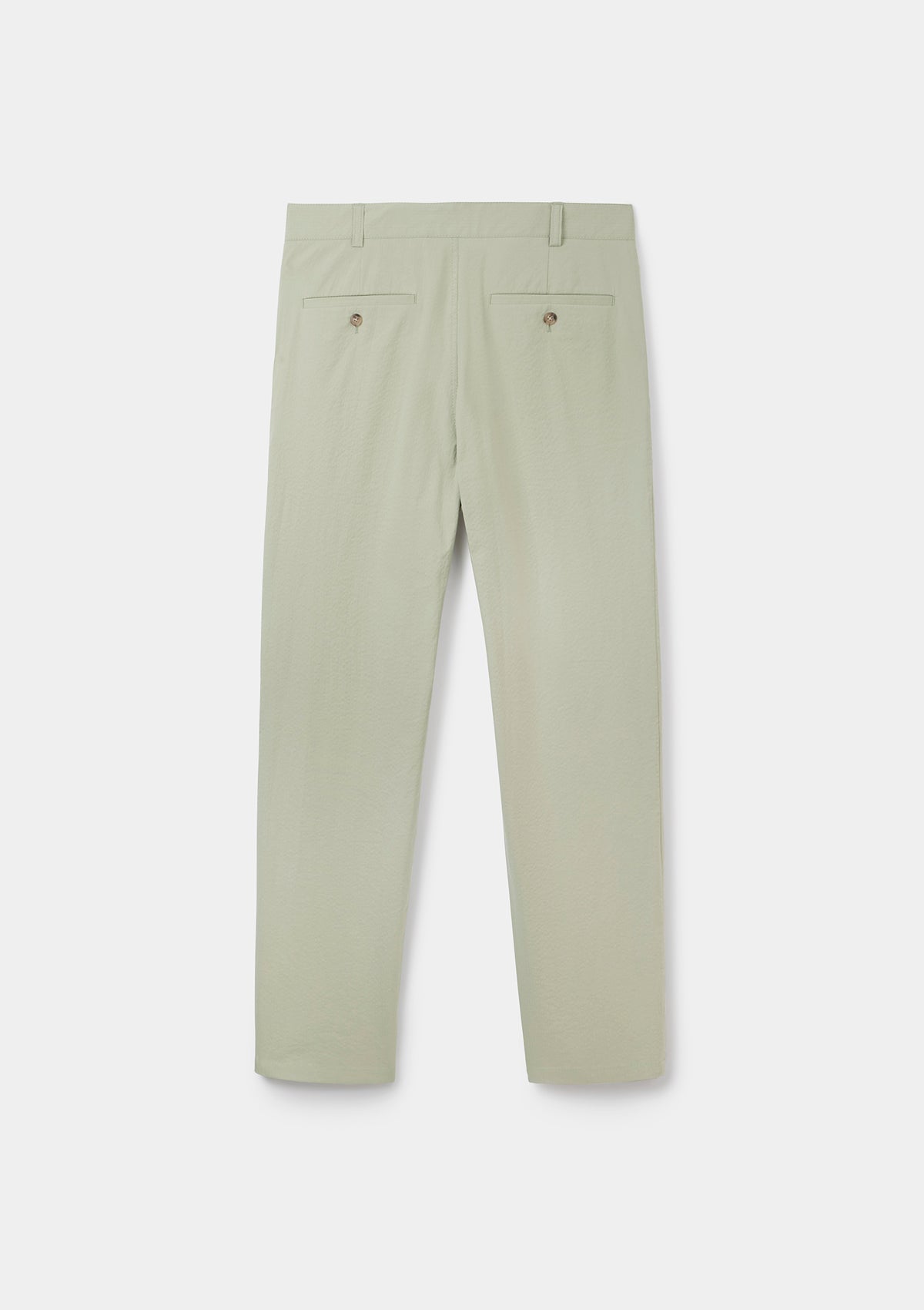 Sage Green Seersucker Cotton Pants for Men - Lightweight & Breathable Summer Trousers - Perfect for Casual Wear, Beach Outings & Office Smart Casual