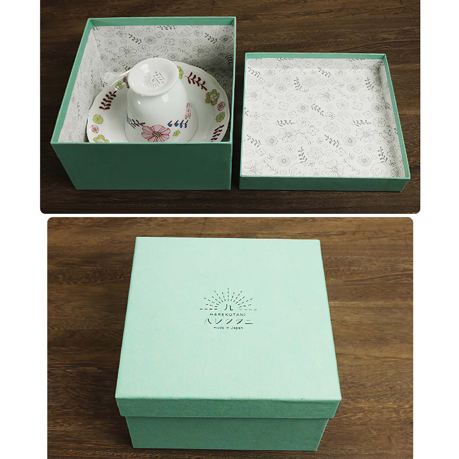 Harekutani Porcelain Flower Bird Tea Cup and Saucer Set - Hand-Painted Japanese Tea Set for Afternoon Tea, Home Decor, and Gift Giving