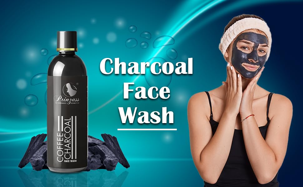Prinzass Charcoal Face Wash for Men & Women - Deep Cleansing Activated Charcoal Facial Cleanser with Oil Control & Anti-Pollution Properties | 100ml | Perfect for Daily Skincare Routine & Acne-Prone Skin