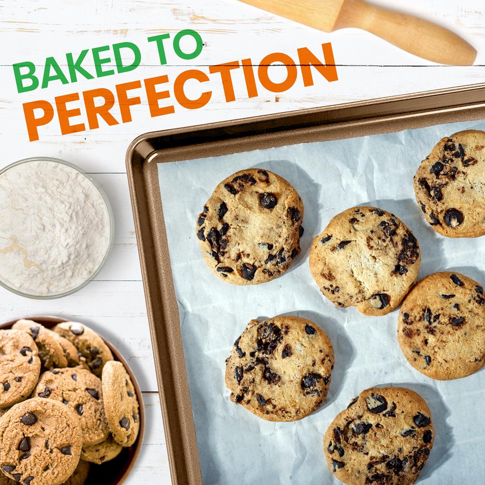Non-Stick Baking Pan Set for Home Kitchen - 3-Piece Cookie Sheet, Cake Pan & Loaf Pan - Perfect for Baking Cookies, Cakes & Breads (Oven Safe, Easy Clean) | Ideal for Holiday Baking, Birthday Parties & Family Gatherings