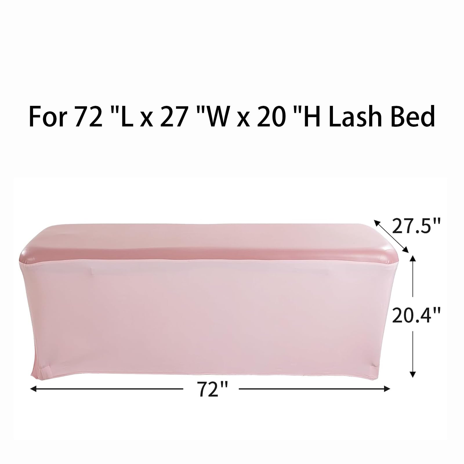 Waterproof Pink Lash Bed Cover - Wipeable PU Leather Massage Table Protector, Comfortable & Reusable Spa Bed Cover for Facial, Eyelash Extensions & Massage Therapy