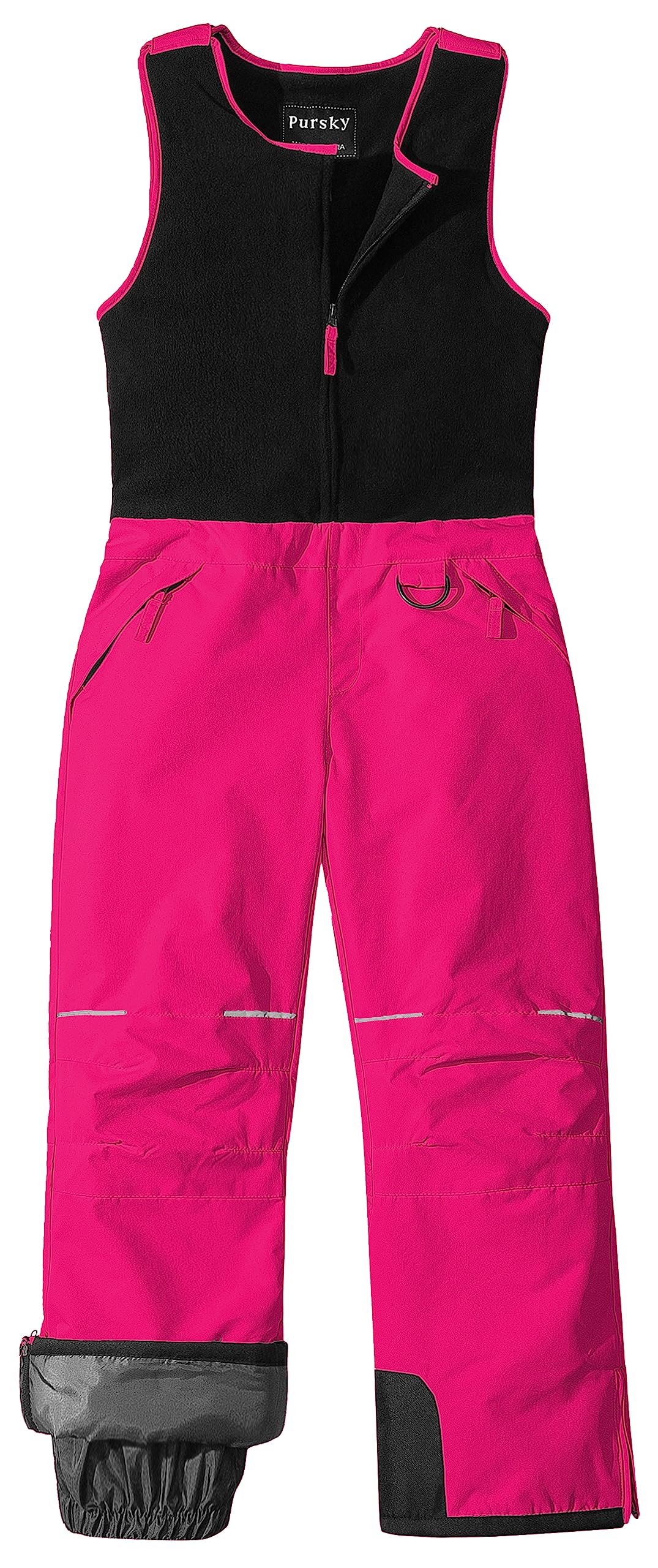 Pursky Kids Snow Pants for Girls - Insulated Waterproof Winter Ski Bibs, Fleece-Lined Snowboarding Overalls for Cold Weather - Perfect for Skiing, Snowboarding & Outdoor Winter Play