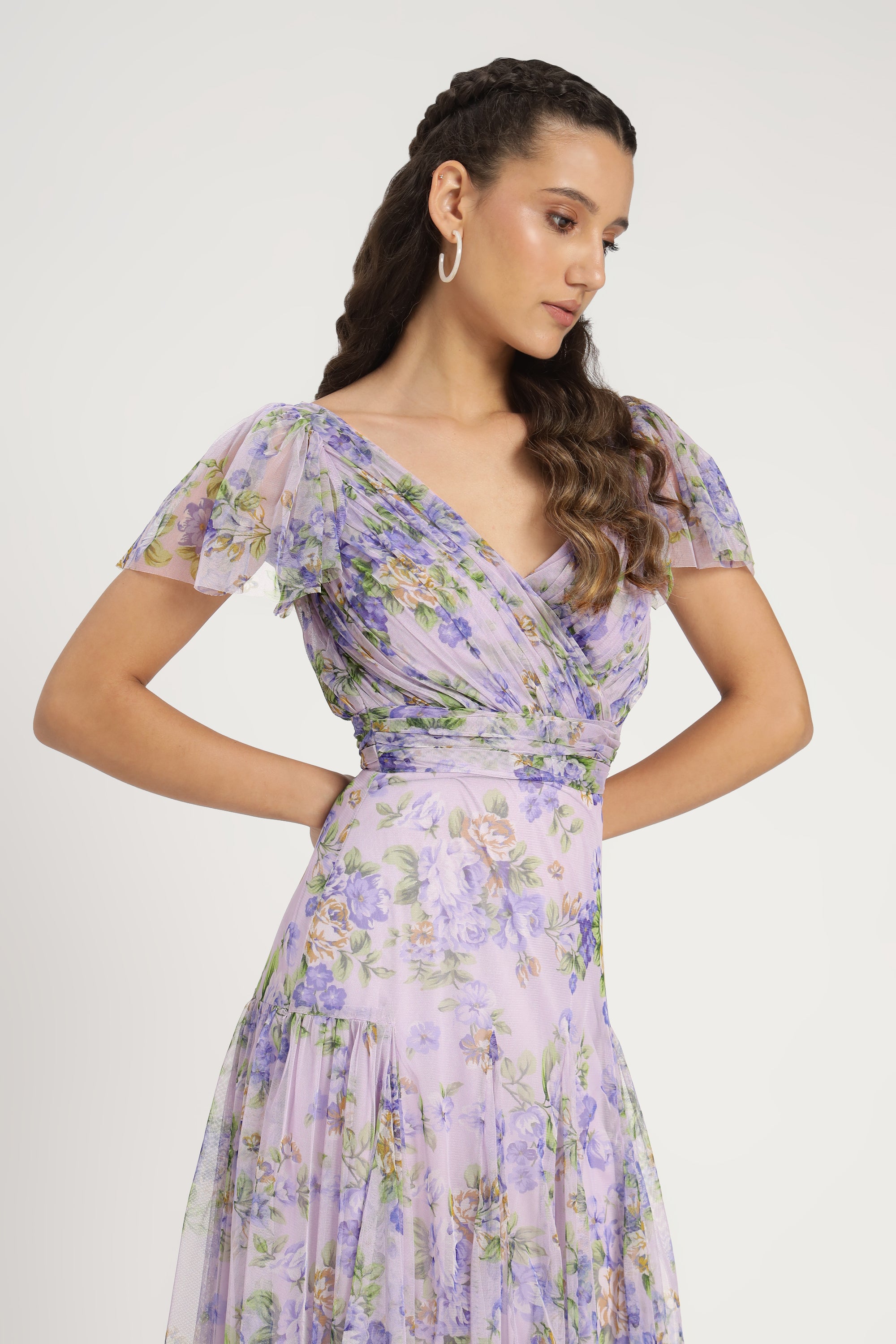 Gally Maxi Dress in Lilac Print - Floral Summer Dress for Women | Perfect for Beach Vacation, Date Night & Casual Outings
