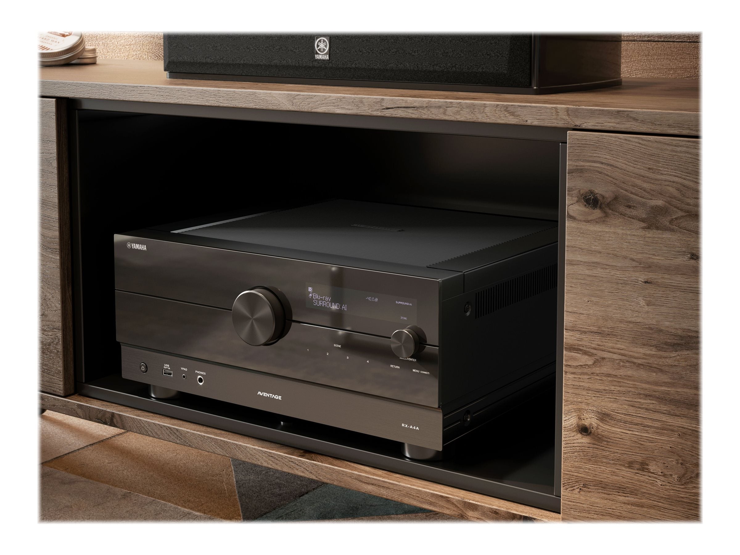 Yamaha RX-A4A 7.2-Channel AV Receiver for Home Theater - 8K HDMI, Dolby Atmos, Wi-Fi & Bluetooth - Perfect for Movies, Music & Gaming