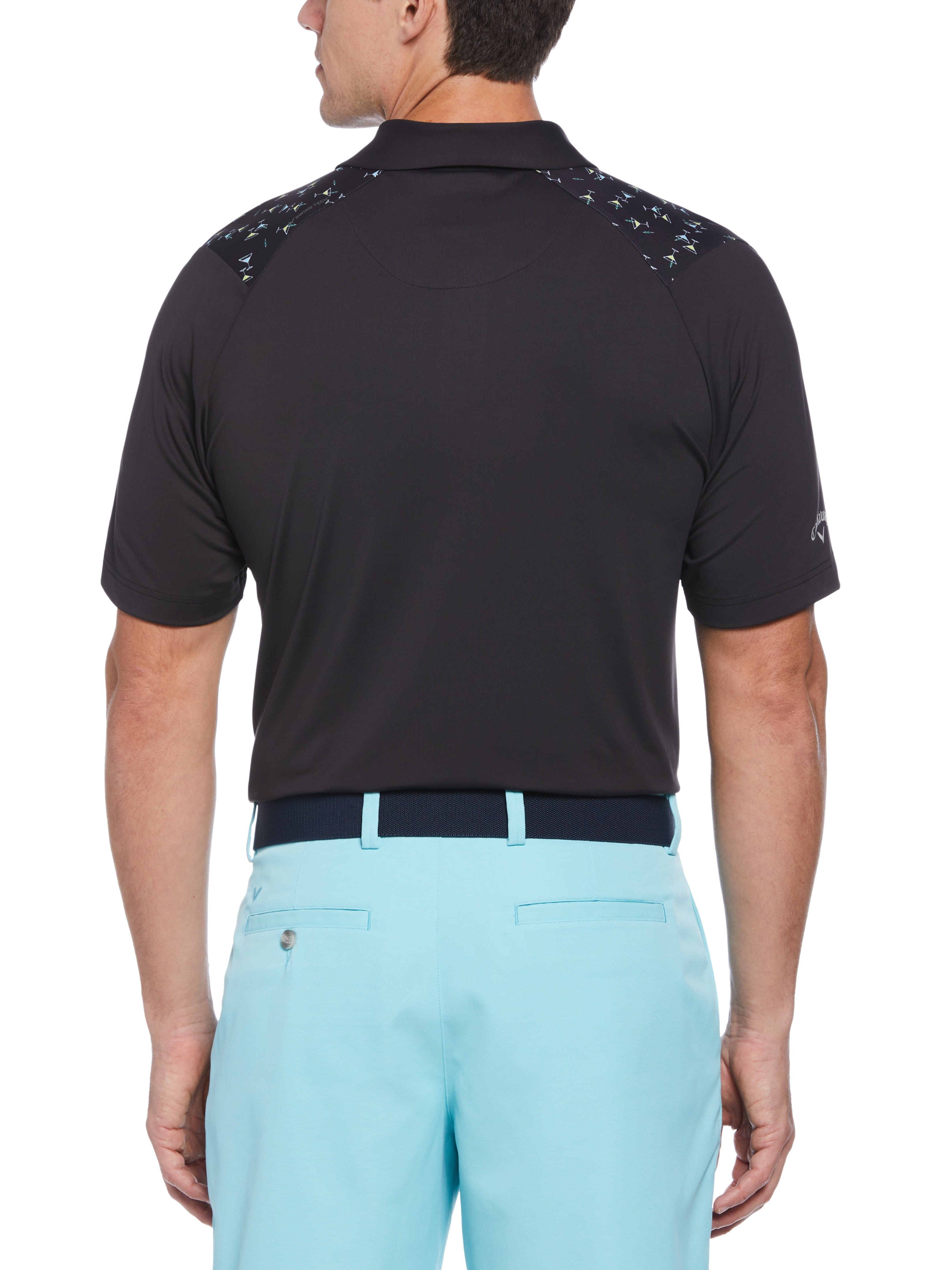 Men's Stylish Martini Print Golf Polo Shirt - Breathable & Moisture-Wicking for Comfort on the Course | Perfect for Golf Outings, Casual Wear & Summer Parties