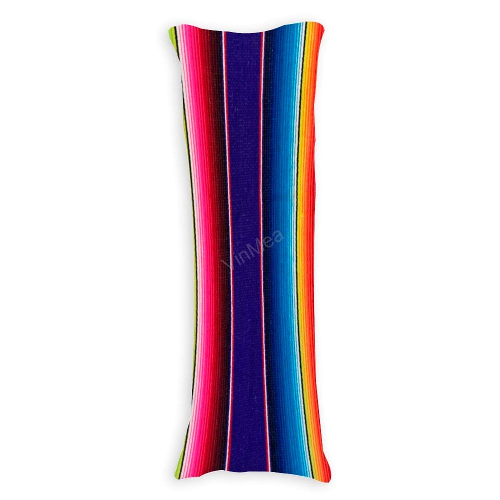 Soft Body Pillow Case Cover - Serape of Mexico Design - 20x54 Inch Long Body Pillow Cover - Perfect for Home Decor, Bedroom Accent & Cozy Nap Companion