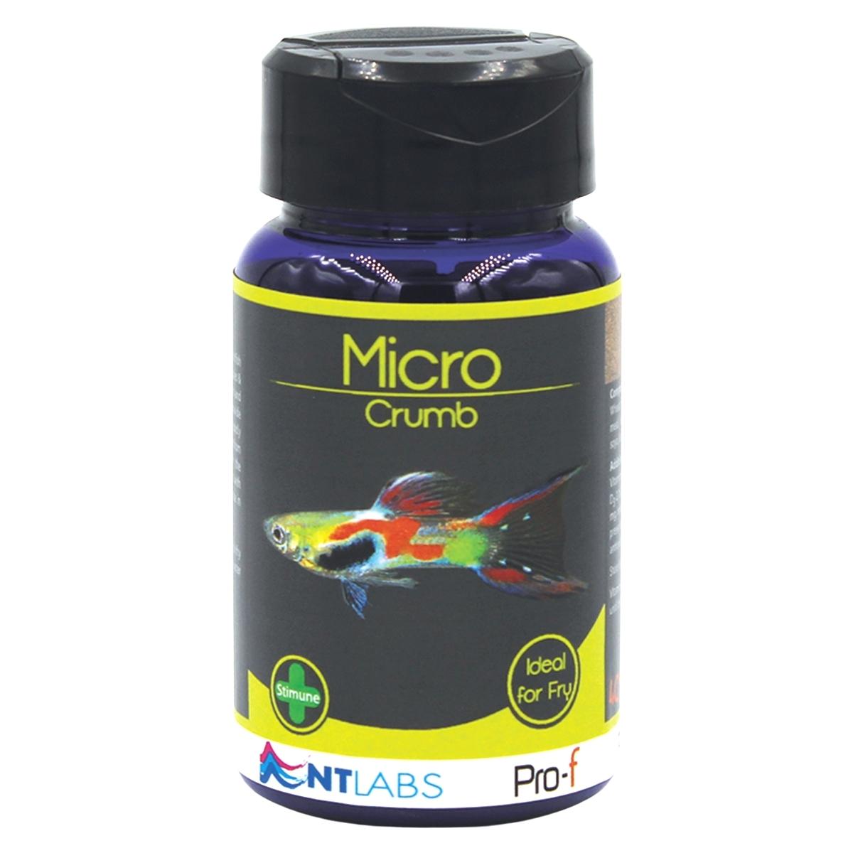 NT LABS Pro f Micro Crumb 40g - Premium Fish Food for Small Tropical Fish | Ideal for Fry, Guppies, Tetras & Nano Aquariums