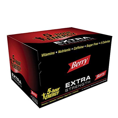 5 Hour Energy Extra Strength Energy Shot - 2 Oz Bottles (Pack of 48) | Boost Focus & Stamina for Workouts, Study & Long Drives