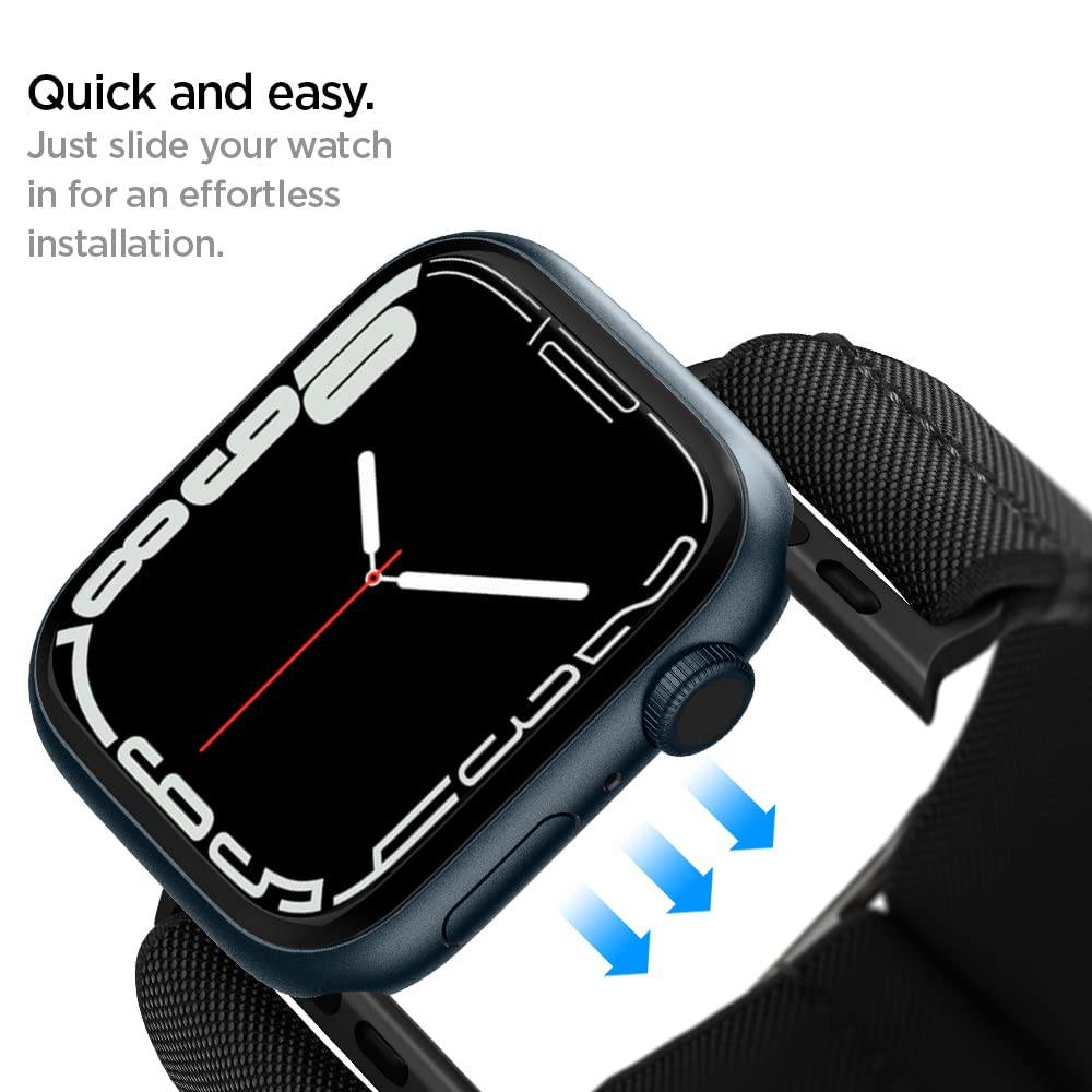 Spigen Air Fit Nylon Solo Loop Band for Apple Watch Series 10 42mm, Series 9/8/7 41mm, SE2/SE/6/5/4 40mm, Series 3/2/1 38mm - Lightweight Breathable Sport Strap for Running, Gym & Everyday Wear