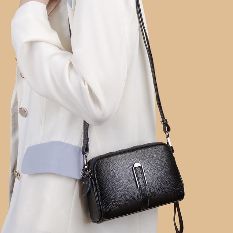 AVISTHA Women's Leather Shoulder Bag Crossbody Purse with 2 Removable Straps - Perfect for Work, Travel & Everyday Use