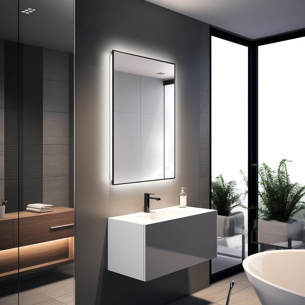 Martz 24W x 32H LED Bathroom Mirror with Dimmable Lights - Perfect for Vanity, Makeup, and Home Decor