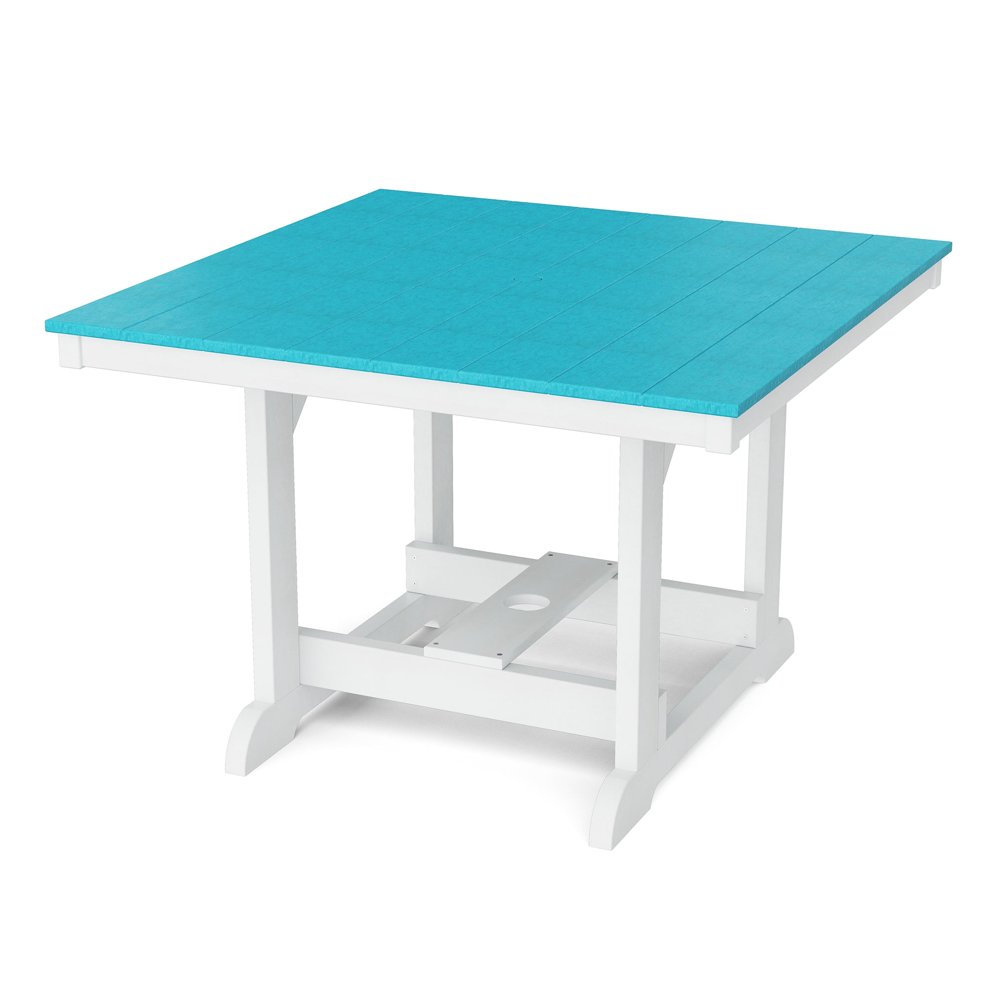 Heritage 44x44 Inch Square Dining Table - Solid Wood Farmhouse Style Kitchen Table for Family Meals & Entertaining