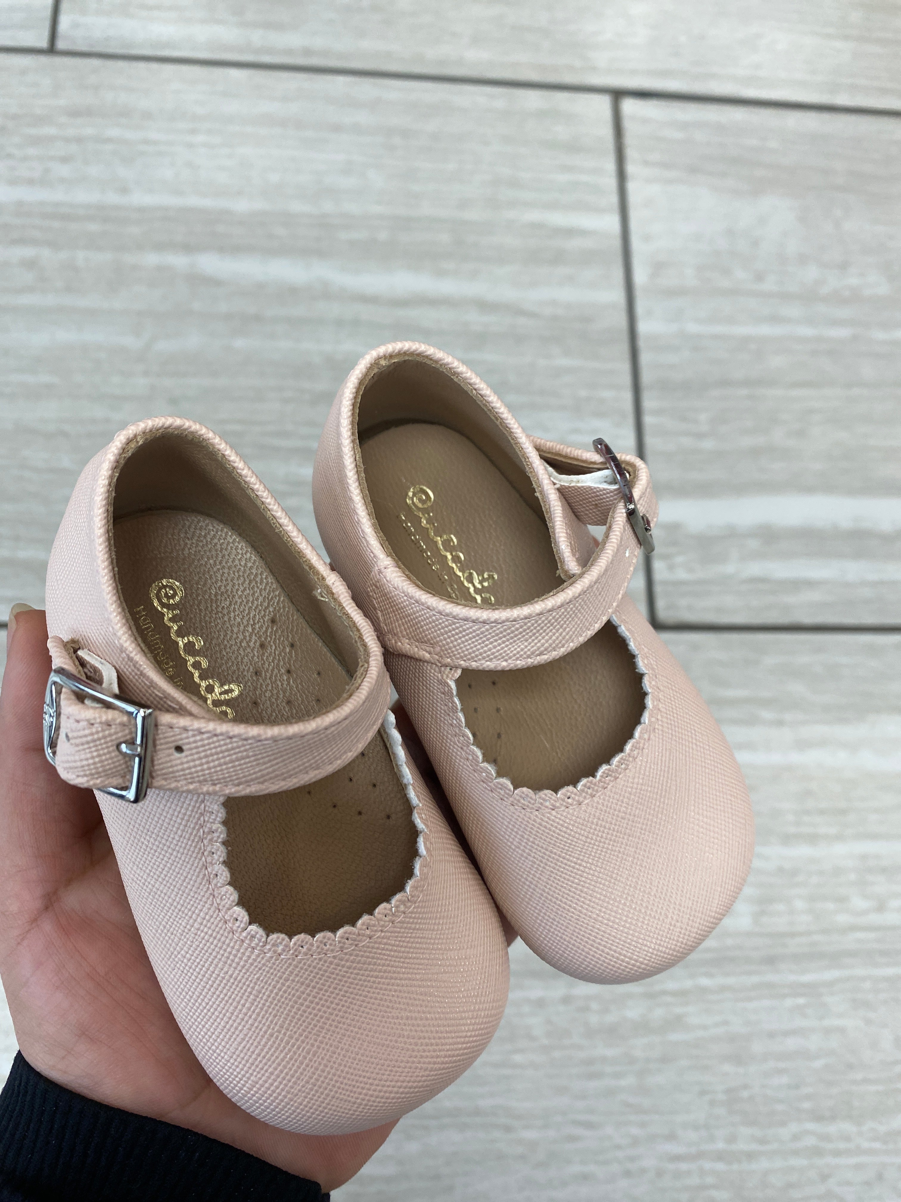 Pink Textured Baby Mary Jane Shoes - Soft & Comfortable First Walkers for Girls - Perfect for Special Occasions, Photo Shoots & Everyday Playtime