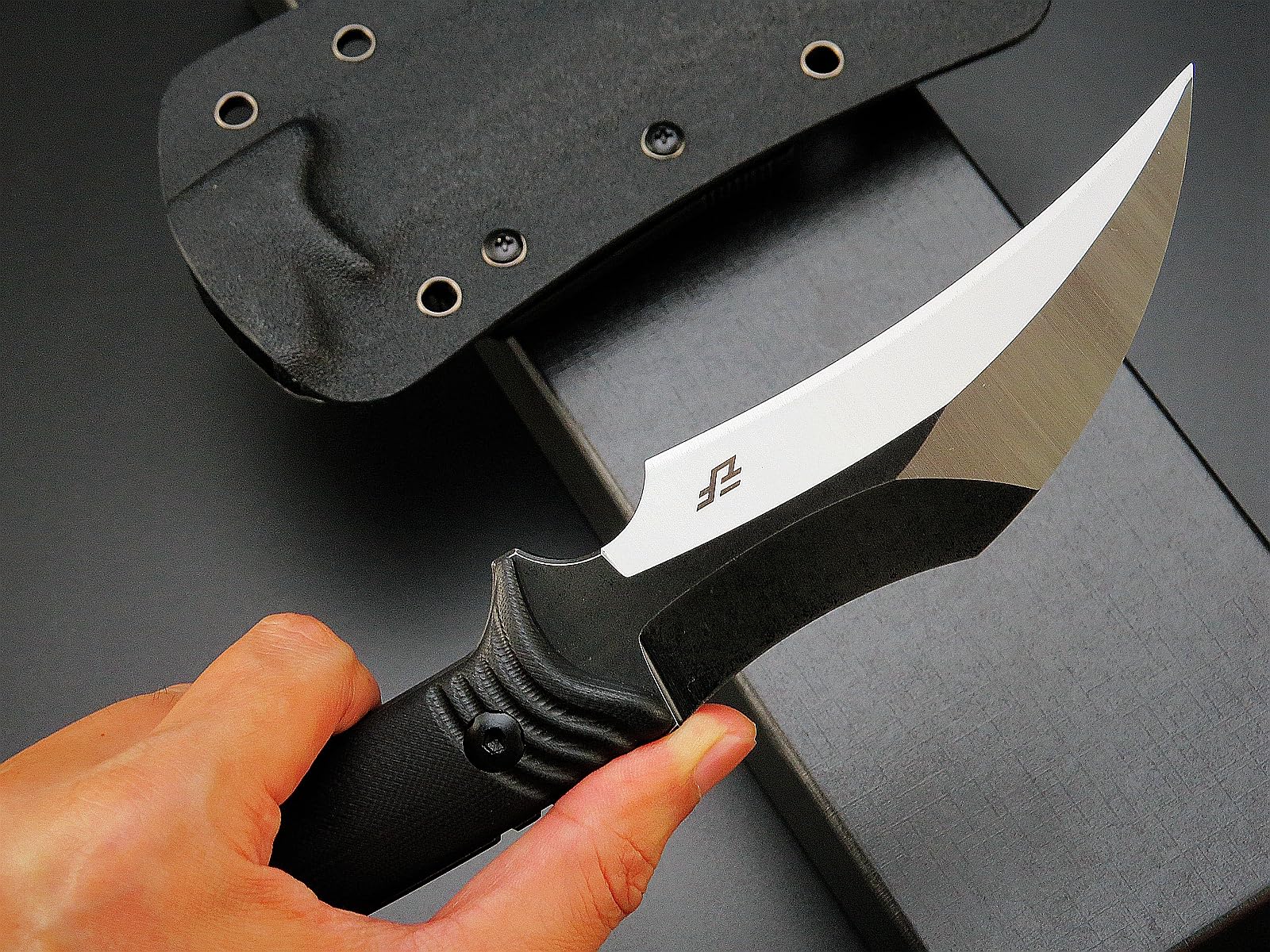 Eafengrow EF99 Fixed Blade Knife - D2 Steel Blade with G10 Handle - Full Tang EDC Survival Knife for Outdoor Activities, Camping, Hiking & Bushcraft - Perfect for Cutting, Carving & Wilderness Tasks