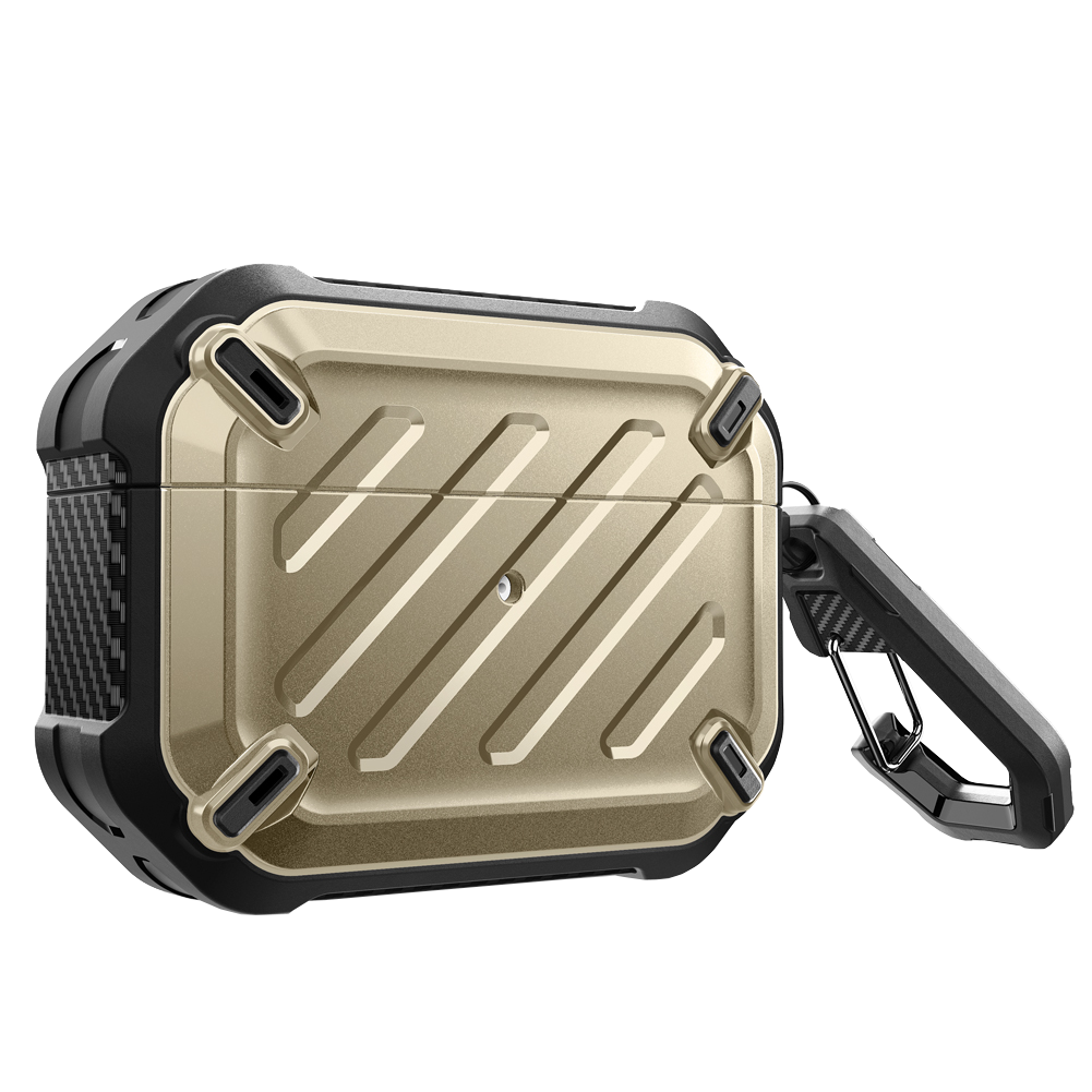 Apple AirPods Pro Case - Unicorn Beetle Pro Rugged Protective Cover in Gold | Shockproof & Waterproof for Outdoor Sports, Travel & Daily Use