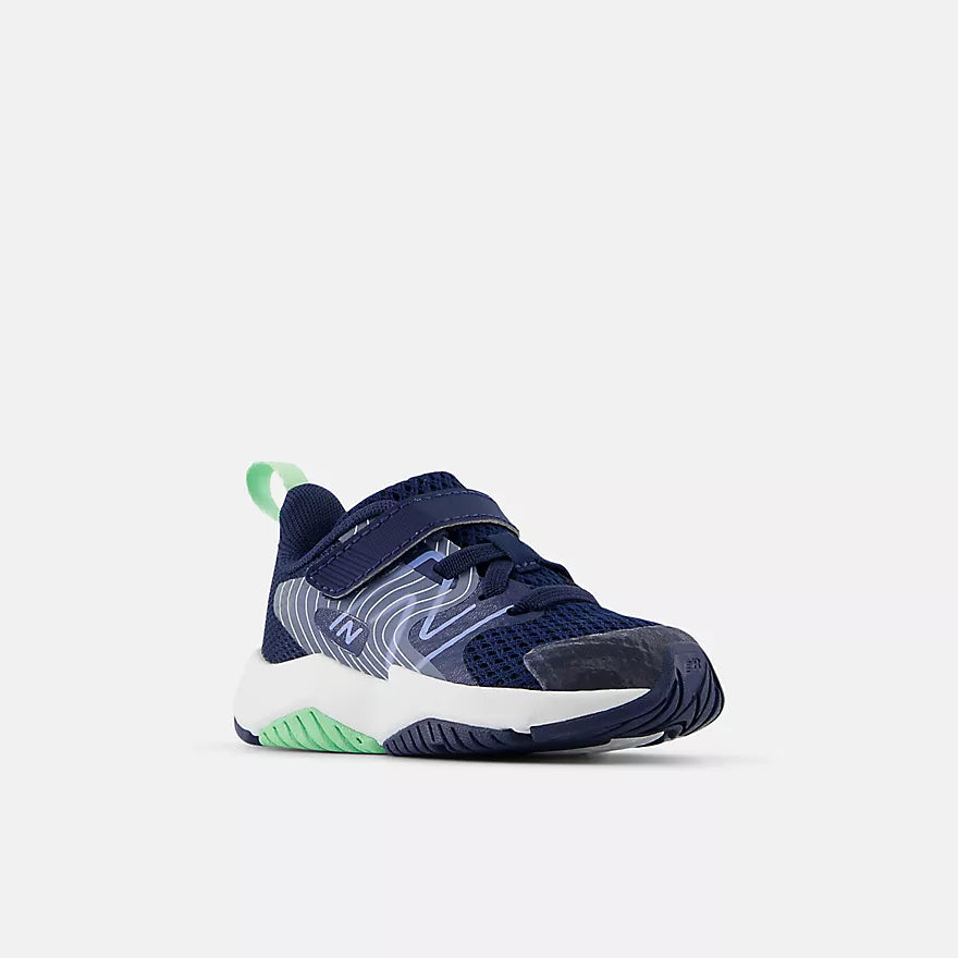 New Balance Navy Rave Run v2 Bungee Lace Toddler Sneakers - Comfortable Kids Running Shoes for Boys & Girls - Perfect for Playground, School & Daily Activities