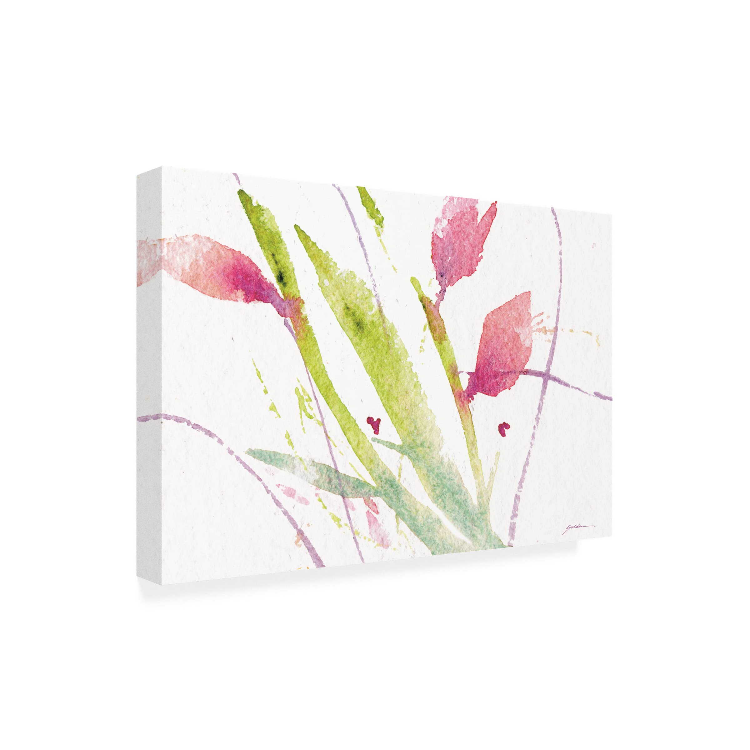 Trademark Fine Art 'Reaching Out' Canvas Wall Art by Sheila Golden - Modern Abstract Painting for Living Room, Bedroom & Office Decor
