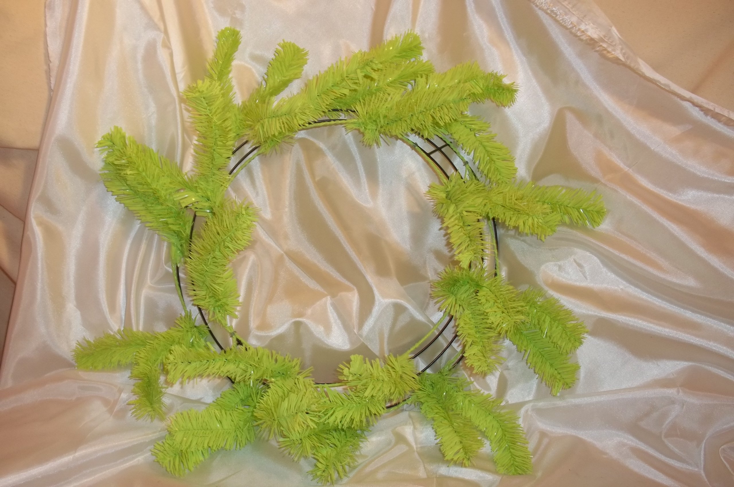 Lime Green Deco Mesh Wreath for DIY Crafts - Perfect for Christmas, Halloween, Fall Decorations and Home Door Decor
