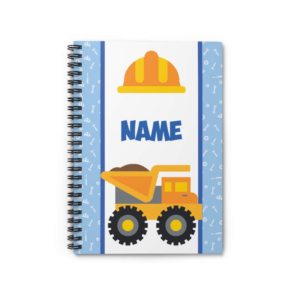 Custom Tonka Truck Personalized Dump Truck Spiral Notebook - Unique Gift for Kids, Teens, Girls & Women | School Supplies, Birthday Presents, Construction Theme Gifts