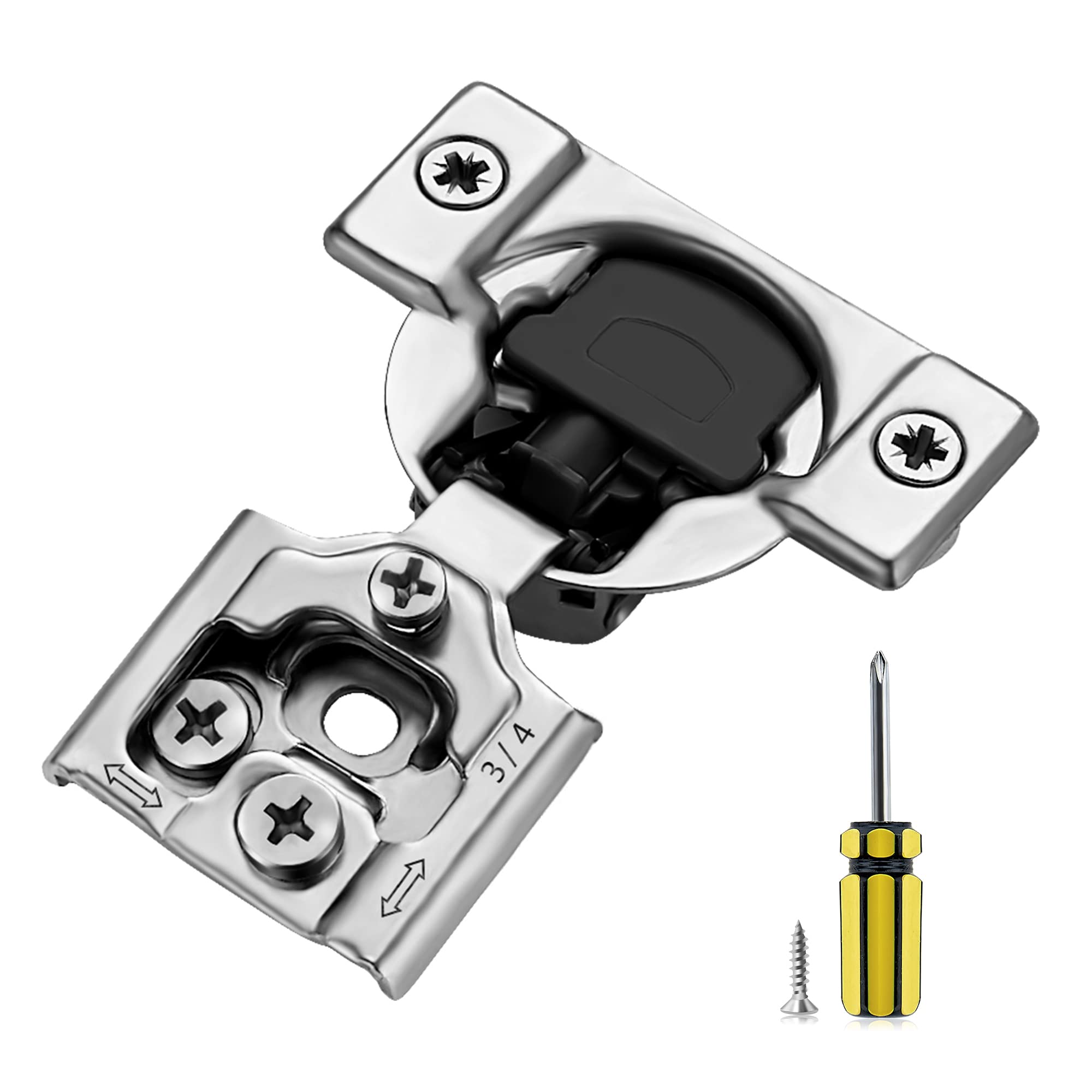 60 Pack 30 Pair Soft Close Cabinet Hinges - 3/4
