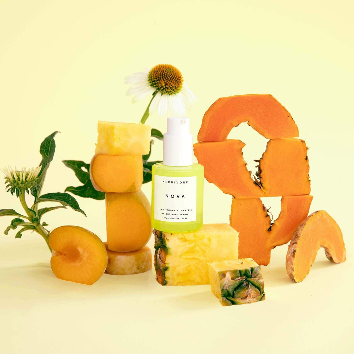 Nova 15% Vitamin C & Turmeric Brightening Serum for Face - Glow Boosting, Dark Spot Treatment, Anti-Aging Skincare - Day & Night Use for Radiant Skin