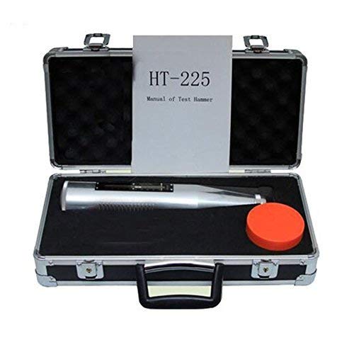 HT-225 Portable Concrete Rebound Tester Hammer - Digital Schmidt Hammer with 10-60MPa Range | Black Instrument Case | for Concrete Strength Testing on Construction Sites & Building Inspections