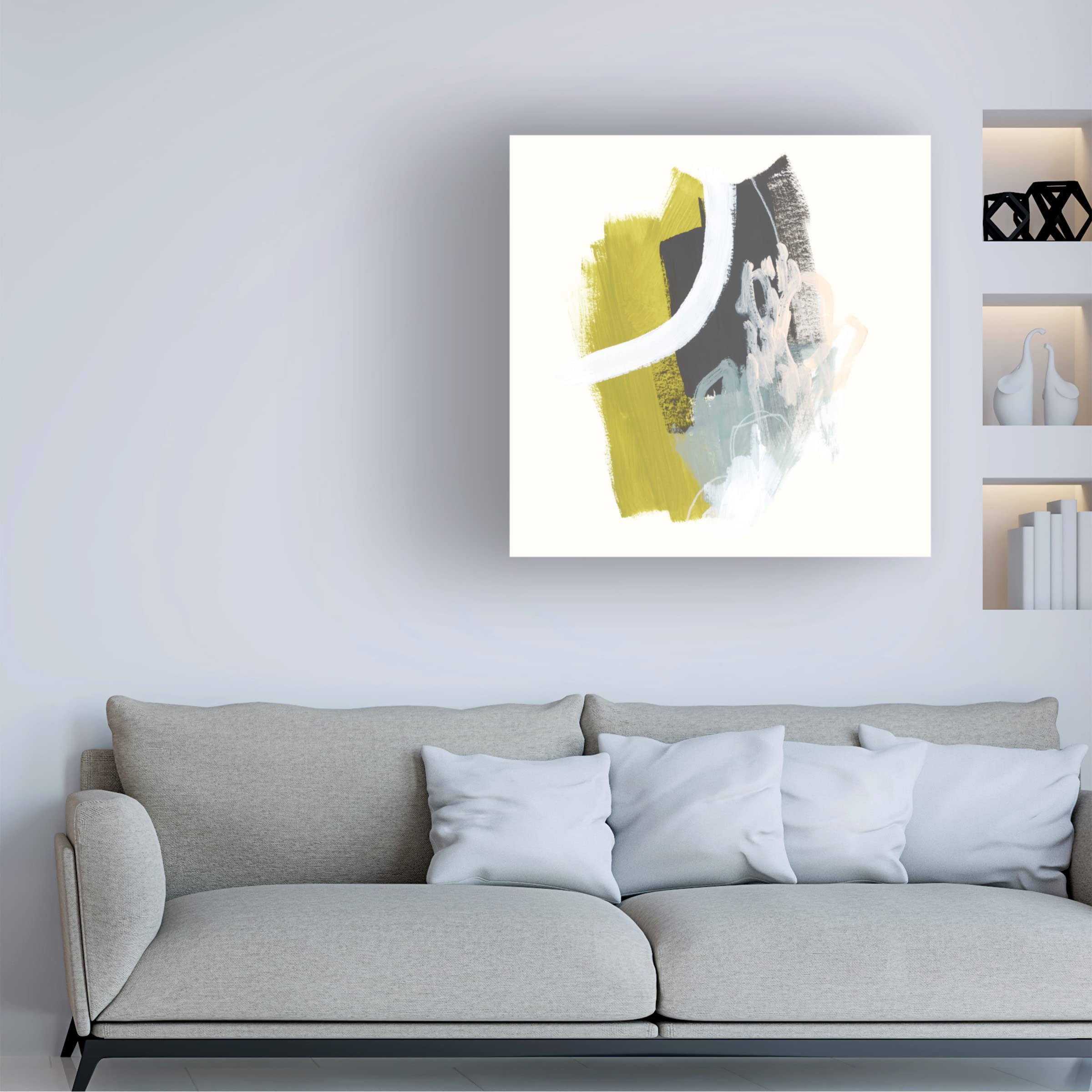 Trademark Fine Art 'Mixed Metaphor IX' Canvas Wall Art Print by June Erica Vess - Modern Abstract Painting for Living Room, Bedroom & Office Decor