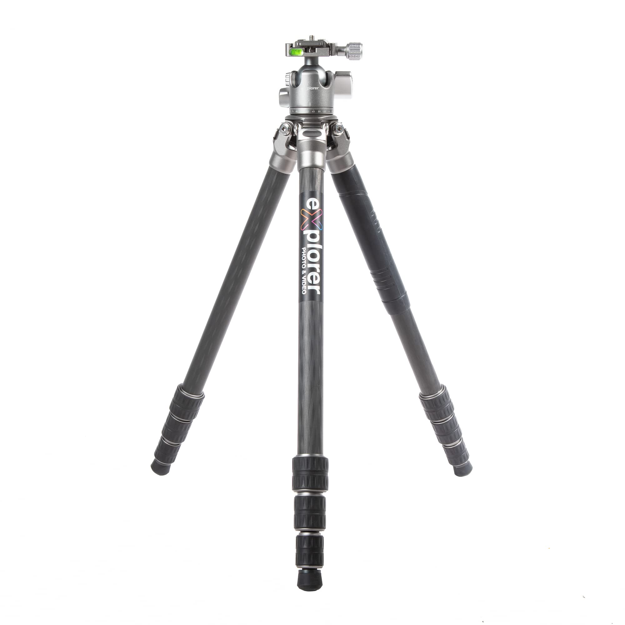 Explorer EX-EXP Expedition 4-Section Carbon Fiber Travel Tripod & Monopod with BX-33 Ball Head - Lightweight Compact Camera Stand for Travel Photography, Hiking & Outdoor Adventures