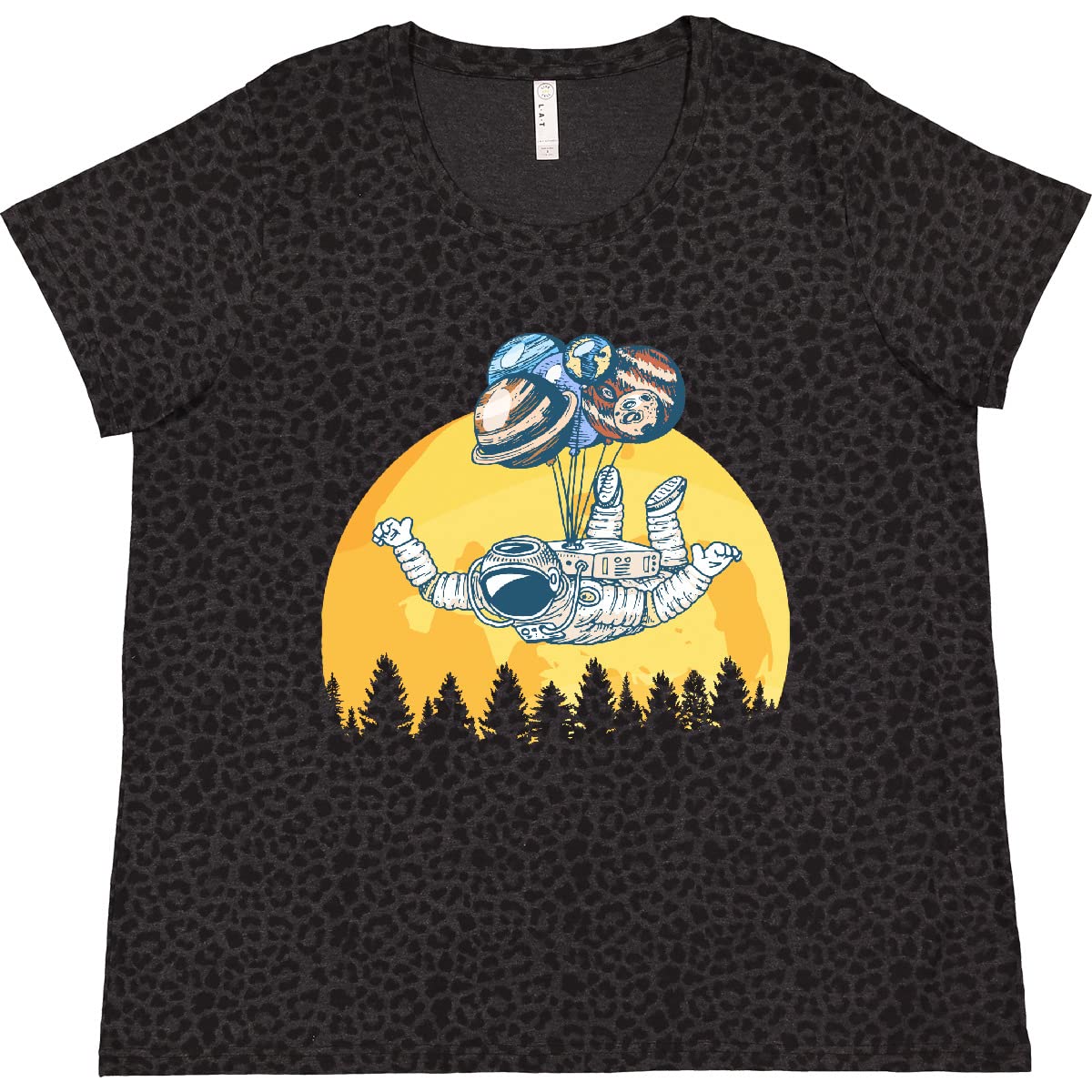Astronaut Moon Space Travel Women's Plus Size T-Shirt - NASA-Inspired Graphic Tee for Casual Wear & Space Enthusiasts